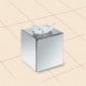 Cube Tissue Dispenser Chrome Finish