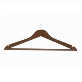 Luxury Wooden Security Coat Hanger Dark Wood