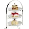 3 Tier Chrome Serving Stand (Max 17cm Plates)