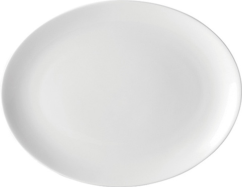 Pure White Oval Plate 10'' (25cm) Case of 6