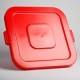 Huskee Square Secure Push Fit Lid Red