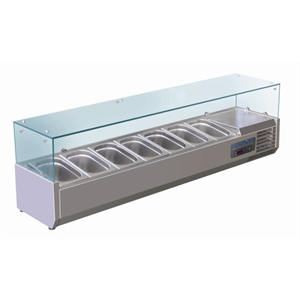 Polar Refrigerated Countertop Servery Prep Unit 7 Gastronorms