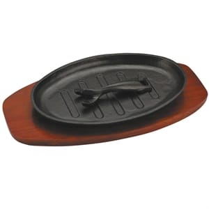 Sizzle Platter And Wooden Base
