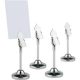 4 Stainless Steel Table Stands Includes Labels