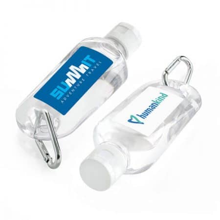 Hand Sanitiser With Carabiner Clip 70ml